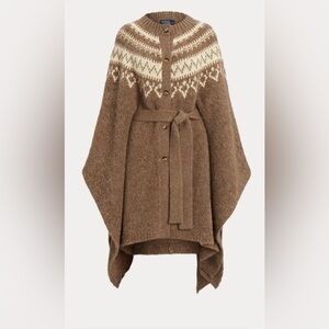 Fair Isle Wool-Blend Cape Cardigan
Polo Ralph Lauren New XL/XXL